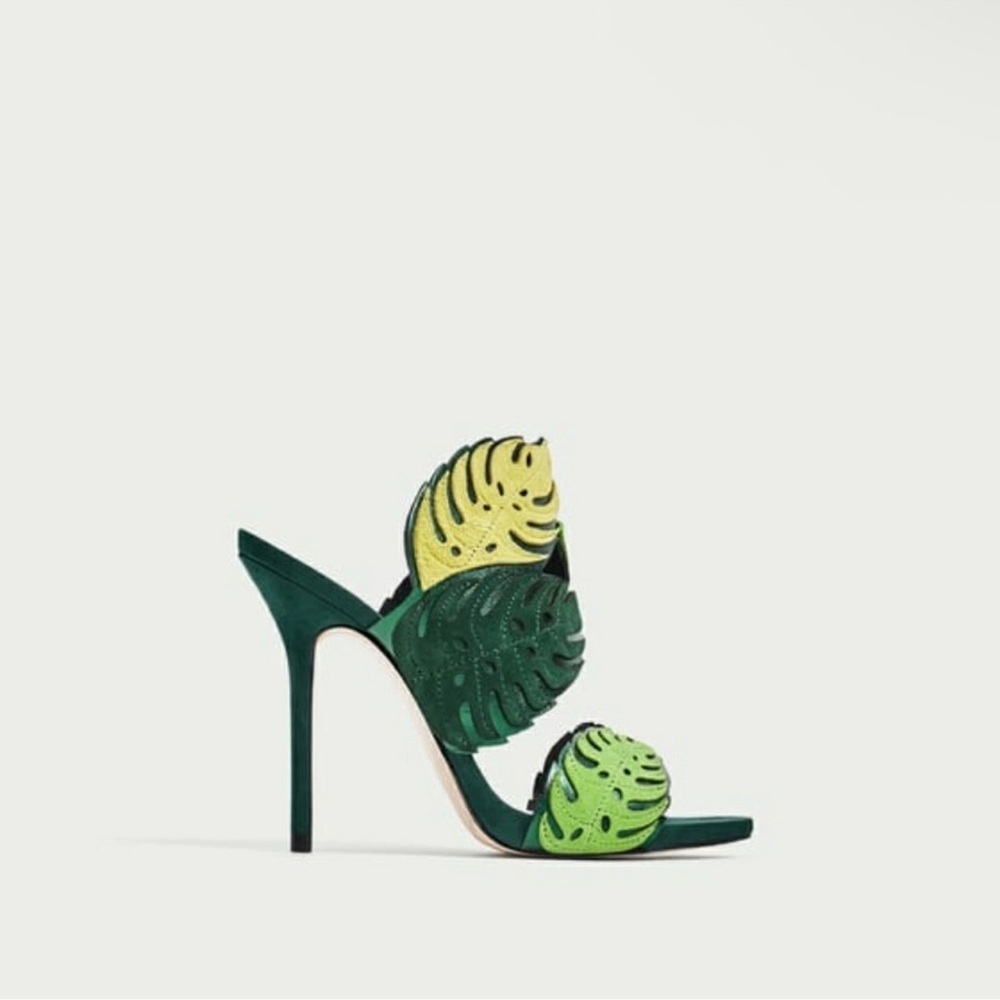 Zara suede leaf sandals - Picture 2 of 6